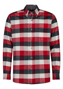 Flanellhemd HECHTER PARIS "HECHTER PARIS FM Hemd", Herren, Gr. XXL, N-Gr, chili, Obermaterial: 100% Baumwolle CO., regular fit, Rundhals, Hemden Flanellhemd, im Flanell-Stil