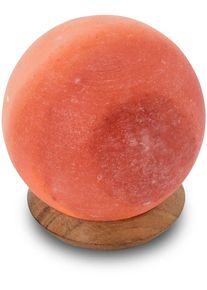 WAGNER LIFE DESIGN Salzkristall-Tischlampe "USB-Ball", orange, H: 8cm, 1 Stk., Leuchten, Handgefertigt aus Salzkristall - jeder Stein ein Unikat, Salzkristall-Tischlampe