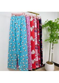 New Cartoon Pajamas Hello Kitty Women's Loose Spring Autumn Home Casual Trousers Can Be Worn Outside Walking Pants Cute Ins Gift