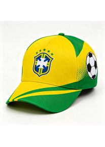 2026 Countries Style Football 3D Print Baseball Cap, One Size Sport Hat with Star Crest and Soccer Pattern