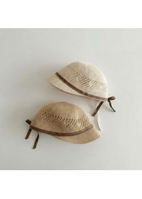 Summer Kids Flat Cap 2-5T Hollowed-Out Breathable Straw Sun Hat for Boys And Girls Thin And Comfortable Children's Hat