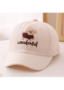 Children's Korean-style gentle-style teddy bear patchwork doll, wonderful embroidered baseball cap - suitable for outdoor outing