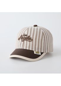 Children's "Los Angeles" printed striped baseball cap, contrasting color brimmed sun hat,adjustable,suitable for boys and girls