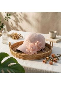 Pink Floral Baseball Cap Fashionable Washed Cotton Baseball Cap Headwear Soft and Lightweight for Sunny Days