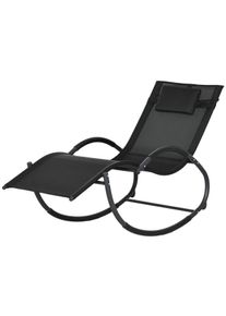 4goodz Schommelstoel tuin ligstoel met hoofdsteun 155x61x88 cm -