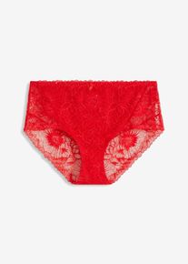 bonprix Femei Chilot panty maxi din dantelă cu paiete decente, roşu, 48/50