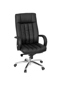 Mid.you , Schwarz , Metall , 62x129x50 cm , Wippfunktion, Sitzfl&auml;che 360&deg; drehbar, ergonomische R&uuml;ckenlehne , B&uuml;rom&ouml;bel, B&uuml;rost&uuml;hle, Chefsessel