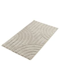 Badematte OTTO HOME "Regona Scandi, Badvorleger, Badezimmer Teppich, Duschvorleger", taupe, H:10mm, Polyester, Badematten, Badematte, Badteppich, Uni Farben, Hoch-Tief-Effekt, modernes Muster, Zen