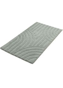 Badematte OTTO HOME "Regona Scandi, Badvorleger, Badezimmer Teppich, Duschvorleger", salbei, H:10mm, Polyester, Badematten, Badematte, Badteppich, Uni Farben, Hoch-Tief-Effekt, modernes Muster, Zen