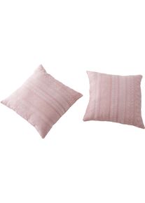 Kissenbez&uuml;ge OTTO HOME "Toscana Kissenbezug", rosa, B:50cm L:50cm, Mischgewebe, Obermaterial: 80% Baumwolle, 10% Polyacryl, 10% Polyester, Kissenbez&uuml;ge, Kissenbez&uuml;ge, passend zur Tagesdecke Toscana, in Gr&ouml;&szlig;e 50x50 cm