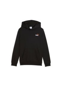 Kapuzensweatshirt Puma "ESS 2 COLOR SMALL NO 1 LOGO HOODIE FL B", Jungen, Gr. 176, Puma schwarz, rotflash, Fleece, Obermaterial: 66% Baumwolle, 34% Polyester, bedruckt, regular fit normal, angesetztes B&uuml;ndchen, Sweatshirts Kapuzensweatshirt, mit verstellbarer Kapuze, mit K&auml;ngurutasche, &Auml;rmell&auml;nge lang