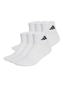 Kurzsocken adidas originals "Socken Cushioned Essentials Ankle Socks 6er Pack", Damen, Gr. 43-45, wei&szlig;, Obermaterial: 57% Baumwolle CO. 40% Polyester PES. 2% Elasthan EL. 1% Polyamid PA., Socken Kurzsocken