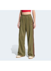 Sporthose adidas originals "FIREBIRD LOOSE", Damen, Gr. S (17/18), K-Gr, gr&uuml;n (focus olive, maroon, kurz, gr.), Obermaterial: 100% Polyester, Hosen Sporthose, Firebird Loose Sporthose, l&auml;ssig geschnitten