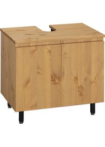 Waschbeckenunterschrank OTTO products "Fjonn", beige (natur), B:60cm H:57cm T:40cm, Massivholz, Schr&auml;nke, Waschbeckenunterschrank, Kiefer, Breite 60 cm, Massivholz mit pflanzlichem Bio &Ouml;l behandelt