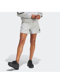 Shorts adidas Sportswear "ADIDAS Z.N.E", Damen, Gr. L, N-Gr, grau (medium grau heather, normal, gr.), Obermaterial: 57% Polyester, 43% Baumwolle, Hosen Shorts