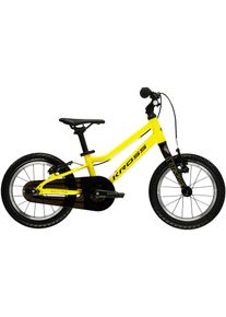 Kinderfahrrad KROSS "KROSS Kinderrad Lightweight Liftie 14" gelb" Gr. 18, gelb (gelb, gelb), Fahrr&auml;der, Kinder, 18cm, 14 Zoll (35,56cm) hinten: 14 Zoll (35,56cm), Kinderfahrrad
