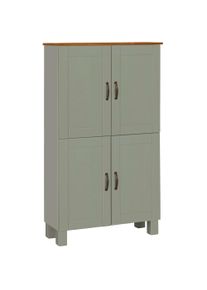 Midischrank Home Affaire "Rodby", gr&uuml;n (salbei gr&uuml;n, honig), B:75cm H:130cm T:30cm, Massivholz, Schr&auml;nke, Midischrank, FSC-zertifiziertes Massivholz, Breite 75cm, H&ouml;he 130cm