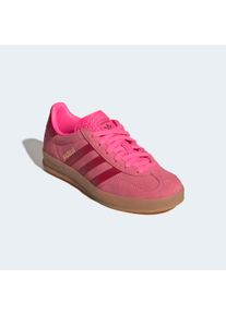 Sneaker adidas originals "GAZELLE", Damen, Gr. 38,5, lucid pink, team victory rot, gold metallic, Leder, Synthetik, Schuhe Sneaker, f&uuml;r Kinder & Jugendliche