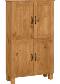 Midischrank Home Affaire "Rodby", beige (natur gebeizt, gewachst), B:75cm H:130cm T:30cm, Massivholz, Schr&auml;nke, Midischrank, FSC-zertifiziertes Massivholz, Breite 75cm, H&ouml;he 130cm