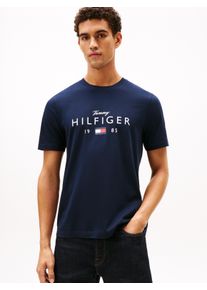 T-Shirt Tommy Hilfiger "BRAND LOVE BIG HILFIGER", Herren, Gr. M, desert sky, Single Jersey, Obermaterial: 100% Baumwolle, regular fit normal, Rundhals, Shirts T-Shirt, regular fit, Rundhals, Jersey, mit Logo-Grafik
