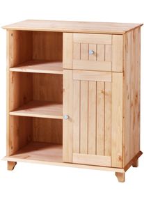Unterschrank Welltime "Venezia Landhaus", beige (natur), B:63cm H:75,5cm T:33cm, Massivholz, Schr&auml;nke, Unterschrank, Badm&ouml;bel, aus massiver Kiefer, 1 T&uuml;r, 1 Schublade, Breite 63 cm