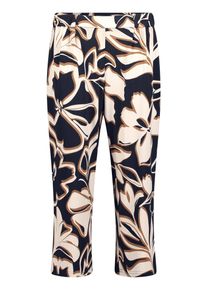 Schlupfhose Betty Barclay "Schlupfhose mit Bundfalten", Damen, Gr. 48, EURO, blau (dunkelblau, braun), Obermaterial: 94% Polyester PES. 6% Elasthan EL., Hosen Schlupfhose