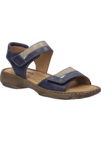 Sandale Josef Seibel "Debra 19, indigo-multi", Damen, Gr. 44, blau (indigo, multi), Obermaterial: 100% Rindsleder Leather cow., Schuhe Sandale