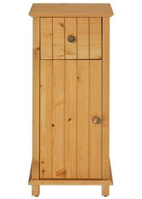 Unterschrank Home Affaire "Vili", beige (ge&ouml;lt), B:34cm H:75cm T:30cm, Massivholz, Schr&auml;nke, Unterschrank, Breite 34 cm, Badezimmerschrank aus Massivholz, Kiefernholz