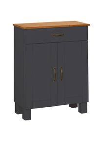 Unterschrank Home Affaire "Rodby", schwarz (anthrazit, honig), B:60cm H:80cm T:30cm, Massivholz, Schr&auml;nke, Unterschrank, FSC-zertifiziertes Massivholz, Breite 60cm, H&ouml;he 80cm