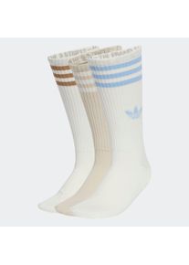 Sportsocken adidas originals "3S HIGH CR S 3P", Herren, Gr. XL (46/48), wei&szlig; (sanftes wei&szlig;, clear braun, sanftes wei&szlig;), Obermaterial: 51% Baumwolle, 46% Polyester, 2% Elasthan, 1% sonstige Fasern, Socken Sportsocken, f&uuml;r verschiedene Aktivit&auml;ten, wadenlange Passform