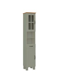 Hochschrank Home Affaire "Rodby", gr&uuml;n (salbei gr&uuml;n, honig), B:33cm H:180cm T:30cm, Massivholz, Schr&auml;nke, Hochschrank, FSC-zertifiziertes Massivholz, Breite 33cm, H&ouml;he 180cm