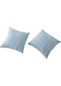 Kissenbez&uuml;ge OTTO HOME "Toscana Kissenbezug", blau (hellblau), B:50cm L:50cm, Mischgewebe, Obermaterial: 80% Baumwolle, 10% Polyacryl, 10% Polyester, Kissenbez&uuml;ge, Kissenbez&uuml;ge, passend zur Tagesdecke Toscana, in Gr&ouml;&szlig;e 50x50 cm