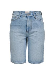 Only Onlsonny hw wide rhinst dnm shorts azg medium blue