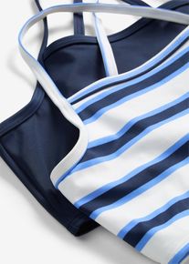 Bikini i dubbelpack (4 delar) - bl&aring; - storlek 140/146 - bonprix