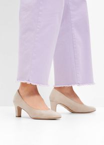Pumps med blockklack fr&aring;n Tamaris - beige - storlek 38 - bonprix