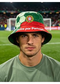 Todos Por Portugal Bucket Hat Portugal National Emblem Football Print Fisherman Cap Unisex Soccer Fan Sun Hat Summer Outdoor
