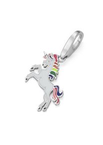 Charm-Einh&auml;nger "Charm Einhorn Regenbogen, Silber 925", bunt, Giorgio Martello MILANO, Charms, Damen, Silber 925 (Sterlingsilber), Charm-Einh&auml;nger
