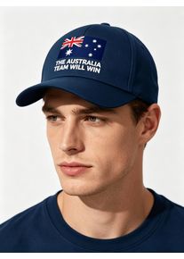 Australia Flag Baseball Cap THE AUSTRALIA TEAM WILL WIN Cheer Slogan Unisex Adjustable Sports Fan Street Fashion Daily Headwear
