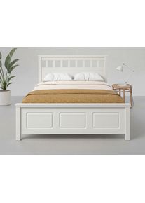 Bett OTTO HOME "Tillian, Bettgestell, Doppelbett, Bettkasten optional, Made in EU", wei&szlig;, B:149,6cm H:103,8cm L:213,1cm, Betten, Bett, aus massiver Kiefer in Kombination mit MDF, FSC, inklusive Lattnerost
