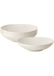 Pastateller LA ROCH&Egrave;RE FRANCE "Pastateller Biene &oslash; 23 cm 4er Set natur", beige (natur), B:23cm H:5,7cm L:23cm T:23cm &Oslash;:23cm, Speiseteller, Pastateller, Sp&uuml;lmaschinengeeignet, Mikrowellengeeignet