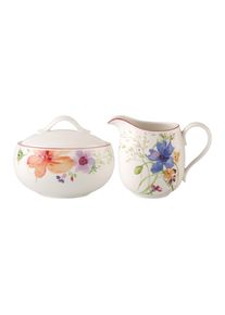 Villeroy & Boch Milch- und Zuckerset VILLEROY & BOCH "Milch- und Zucker-Set Mariefleur Basic 2er Set bunt", bunt, 2, Porzellan, Geschirr-Sets, Milch- und Zuckerset, Sp&uuml;lmaschinengeeignet, Mikrowellenfest