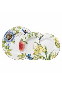 Villeroy & Boch Geschirr-Set VILLEROY & BOCH "Tafelservice Amazonia Anmut 18er Set bunt", bunt, 18, Porzellan, Geschirr-Sets, Geschirr-Set, Handw&auml;sche wird empfohlen