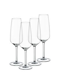 Champagnerglas "Sekt- / Champagnergl&auml;ser Essential 120 ml 4er Set transparent", bunt (transparent), B:7cm H:23,1cm &Oslash;:7cm, Glas, LIKE. BY VILLEROY & BOCH, Trinkgef&auml;&szlig;e, Champagnerglas, Sp&uuml;lmaschinenfest