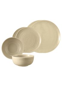 Geschirr-Set Seltmann Weiden "Basic-Set Terra 6er Set", beige (sandbeige), 6, Porzellan, Geschirr-Sets, Geschirr-Set, Sp&uuml;lmaschinenfest, Mikrowellensicher, Ofenfest