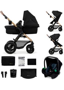 Kombi-Kinderwagen Kinderkraft "MOOV 2 Air 3IN1", Baby, schwarz, Stahl, Kinderwagen Kombi-Kinderwagen, mit Luftreifen