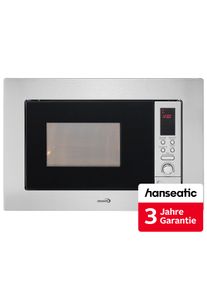 Hanseatic Einbau-Mikrowelle "AB820BVX-S0EE", silber (edelstahlfarben), B:59,4cm H:38,8cm T:34,5cm, Mikrowellen, inkl. 3 Jahre Herstellergarantie, Einbau-Mikrowelle
