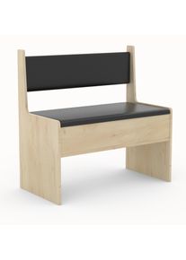 Bank Vcm "Holz Eckbank Sitzbank Bank Truhe Esal Breite 80 cm", braun (anthrazit, honig, eiche), B:80cm T:42cm, Obermaterial: 100% Holz Wood., Sitzb&auml;nke, Bank