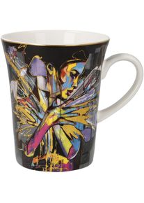 Tasse Goebel "K&uuml;nstlertasse Lana Frey -Fire in the Belly", bunt, B:10cm H:11cm, Porzellan, Trinkgef&auml;&szlig;e, Tasse