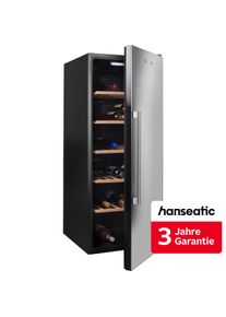 Hanseatic Weink&uuml;hlschrank "HWC86ECBA", Energieeffizienz: E, silber (wei&szlig;, neutral), B:48cm H:128,5cm T:57,5cm, Weink&uuml;hlschr&auml;nke, inkl. 3 Jahre Herstellergarantie, Weink&uuml;hlschrank