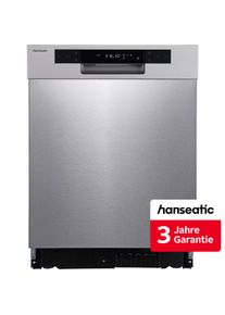 Hanseatic Unterbaugeschirrsp&uuml;ler "HGU6082C147735TI", Energieeffizienz: C, silber (edelstahl), B:59,8cm H:81,5cm T:57cm, Geschirrsp&uuml;ler, inkl. 3 Jahre Herstellergarantie, Unterbaugeschirrsp&uuml;ler